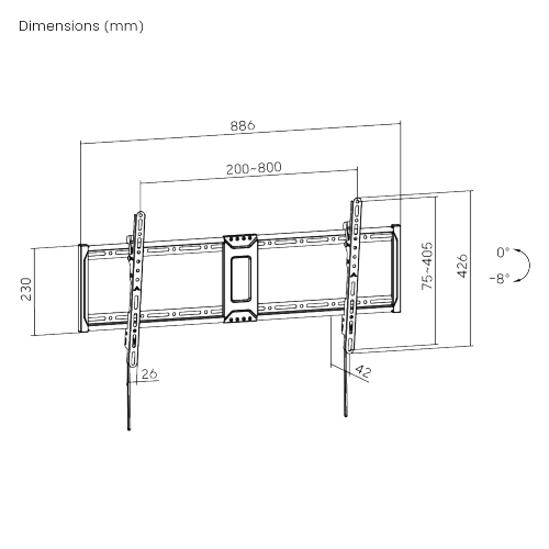 Value-Packed Slim Tilt TV Wall Mount LP81-48T For 43"-95" TVs, weighing up to 75kg (165lbs) from china(chinese)