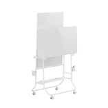 Mobile Whiteboard Storage Cart with Two Whiteboards