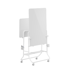 Mobile Whiteboard Storage Cart with Two Whiteboards