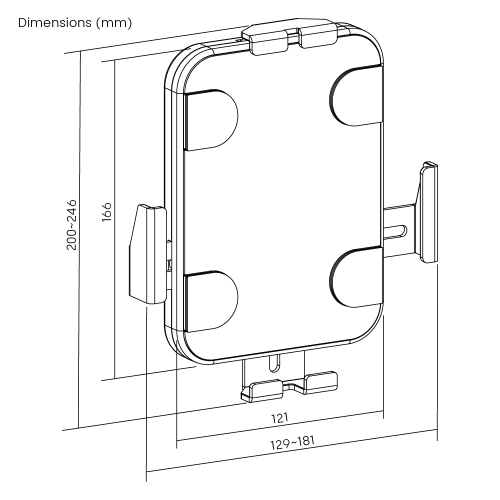 Tablet Holder for Medical Carts MEA02-2 Optimizes tablet positioning for caregivers' ergonomic health from china(chinese)