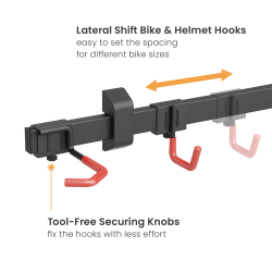 Catch-All Wall Mounted Bike Rack for 2 Bikes