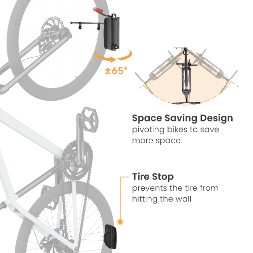 On-Wall Bike Storage Rack LBM10-01S Space Saving & Easy to Use丨Perfect for Most Bikes & E-Bikes from china(chinese)