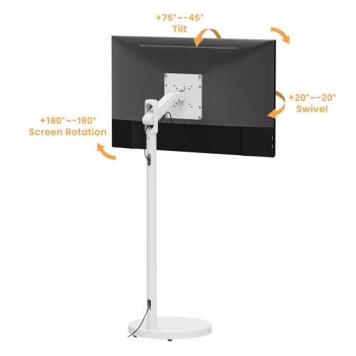 Fully-Adjustable Mobile Mechanical Spring Display Floor Stand (Max. VESA: 200x200) FS57-22TW  from china(chinese)