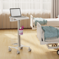 Multi-Storage Modular Medical Cart with Anti-Theft Laptop Holder