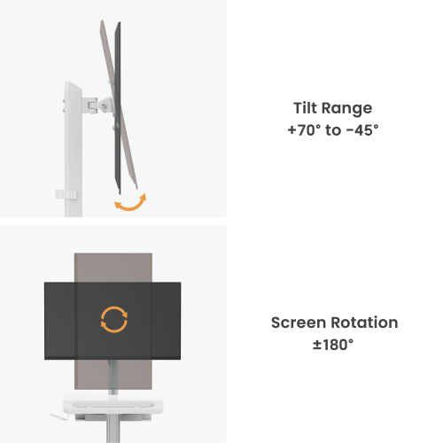 Monitor Mount for Medical Carts MEA02-1 Optimizes monitor positioning for caregivers' ergonomic health from china(chinese)