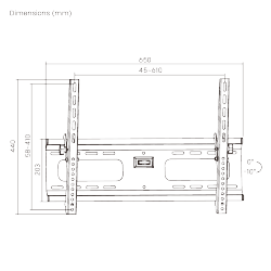 Slim Heavy-duty Tilting Curved & Flat Panel TV Wall Mount