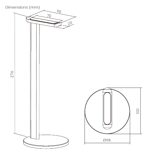 Slim Aluminum Desktop Headphone Stand HPS01-1 For All Headsets Such as Gaming Headphones, Music Headphones from china(chinese)
