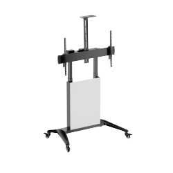 Motorized Height-Adjustable TV Cart with Decorative Panel