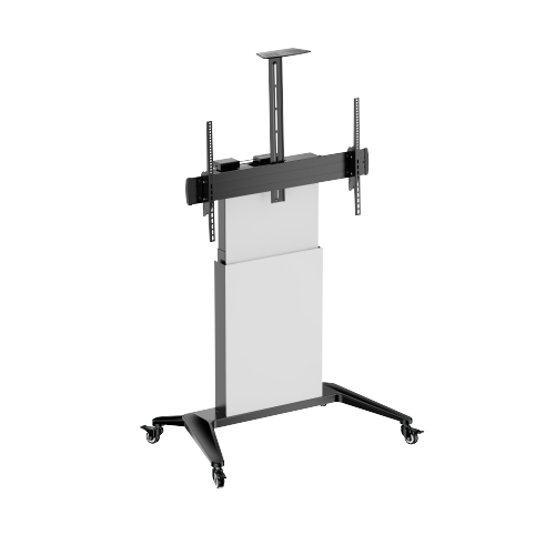 Motorized Height-Adjustable TV Cart with Decorative Panels TTL20H-610TW for 55"-100" TVs up to 110kg (242lbs) from china(chinese)