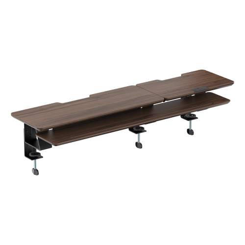 2-Layer Clamp-On Monitor & Laptop Riser with Height-Adjustable Laptop Riser STB34-03  from china(chinese)