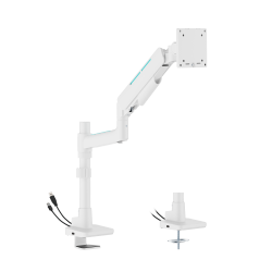 Heavy-Duty Pole-Mounted Gaming Monitor Arm with USB-A and USB-C Ports