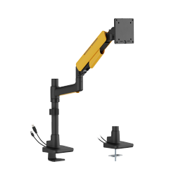 Heavy-Duty Pole-Mounted Gaming Monitor Arm with USB-A and USB-C Ports