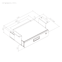 Space-Saving Under-Desk Storage Drawer with Shelf and Locking Mechanism