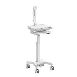 Compact Medical Cart with Monitor Arm