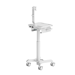 Compact Medical Cart with Monitor Arm