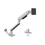 Deluxe Mechanical Spring Single Monitor Arm with USB-A/USB-C Ports