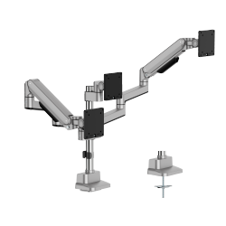 Deluxe Mechanical Spring Triple Monitor Arm (Pole Mounted)