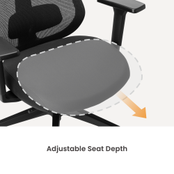 Ergonomic Office Chair with Adjustable Lumbar Support/Seat Depth