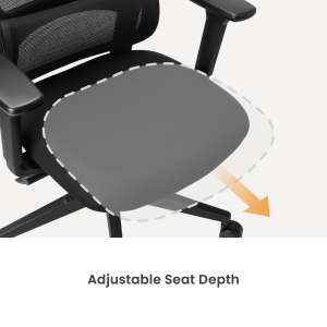 Ergonomic Office Chair with Adjustable Headrest/Seat Depth & 3D Armrests
