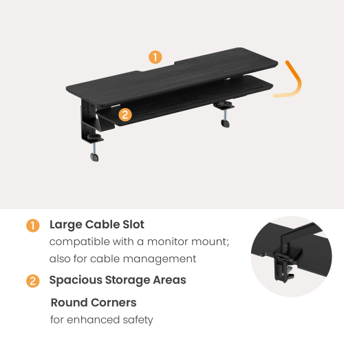 Compact 2-Layer Clamp-On Monitor & Laptop Riser STB34-04  from china(chinese)