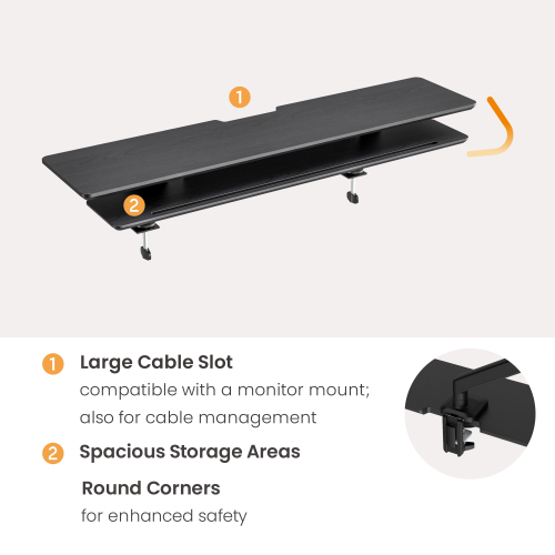 Large 2-Layer Clamp-On Monitor & Laptop Riser STB34-05  from china(chinese)