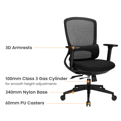 Ergonomic Office Chair with Adjustable Seat Depth & 3D Armrests CH10-13  from china(chinese)