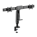 Clamp-on Easy-to-Adjust Spring-Assisted Dual Monitor Arm