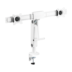 Clamp-on Easy-to-Adjust Spring-Assisted Dual Monitor Arm