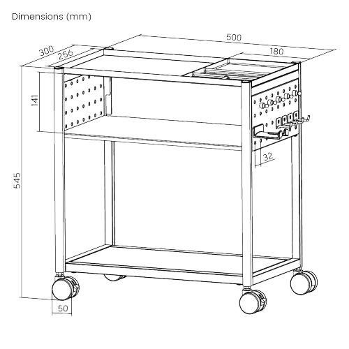 Large Mobile Storage Cabinet with Pegboard MCT03-01 Storage that moves with you. from china(chinese)
