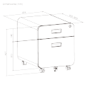 2-Drawer Locking Mobile File Cabinet