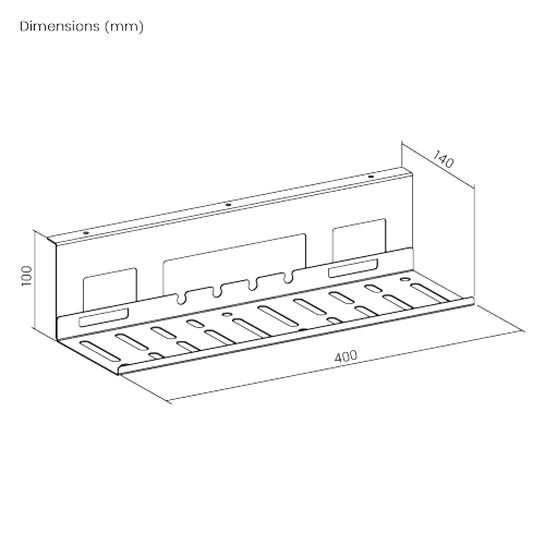Compact High-Performance Under-Desk Cable Tray CC11-13-1 In reduced package size to save costs for e-commerce from china(chinese)