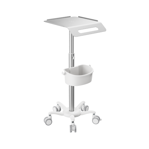 Height Adjustable ECG Medical Cart MED09-2A Guarantees ergonomic comfort for medical tests runners. from china(chinese)