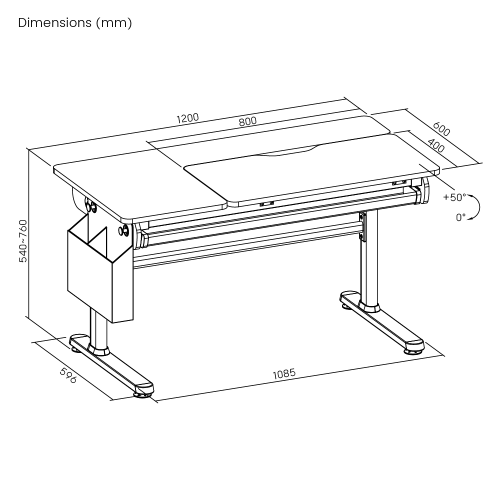 Height Adjustable Children Desk with Storage Bag E902 Compatible with pegboards STB35-01 & STB35-02 from china(chinese)