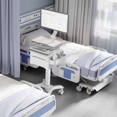 Compact Medical Cart with Monitor Arm & Drawers MED08-2 Empowering caregivers with mobility and precision. from china(chinese)