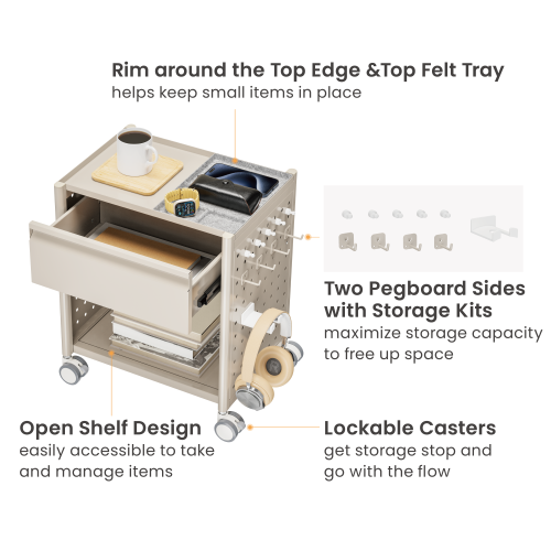 Standard Mobile Storage Cabinet with Pegboard MCT02-03 Storage that moves with you. from china(chinese)