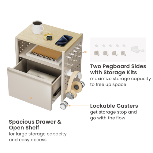 Standard Mobile Storage Cabinet with Pegboard MCT02-04 Storage that moves with you. from china(chinese)
