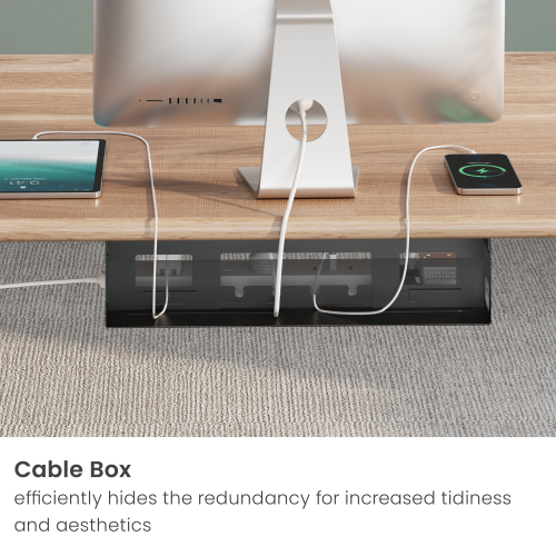 Compact High-Performance Under-Desk Cable Tray with Cable Box CC11-13-3  In reduced package size to save costs for e-commerce from china(chinese)