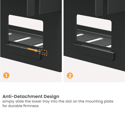 High-Performance Under-Desk Cable Tray with Cable Box CC11-13-4 In extended size to hide more cables from china(chinese)