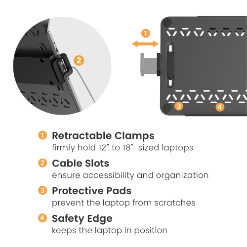Universal Laptop Holder for Monitor Arms NBH11-1E  from china(chinese)