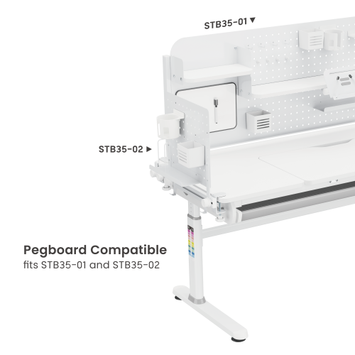 Height Adjustable Children Desk with Storage Bag E902 Compatible with pegboards STB35-01 & STB35-02 from china(chinese)