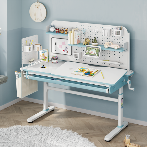 Height Adjustable Children Desk with Storage Bag E902 Compatible with pegboards STB35-01 & STB35-02 from china(chinese)