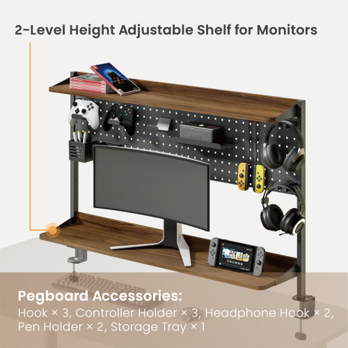 Clamp-On Multi-Purpose Pegboard Organizer Shelf  STB31-02 Recommended for 1200mm Desktops from china(chinese)
