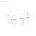 Space-Saving Under-Desk Drawer with Shelf