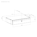 Space-Saving Under-Desk Slim Drawer with Locking Mechanism