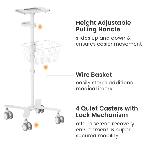 Patient Monitor Cart MED07-1 With platform to hold patient monitors from china(chinese)