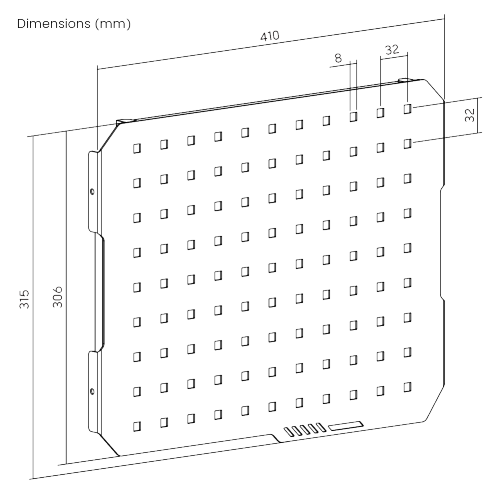 Wall-Mounted Pegboard with LED Lighting PB-013-WL  from china(chinese)