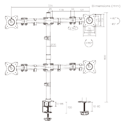 Economy Steel LCD VESA Desk Mount