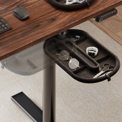 Under-Desk Felt Storage Tray with 360° Swivel 