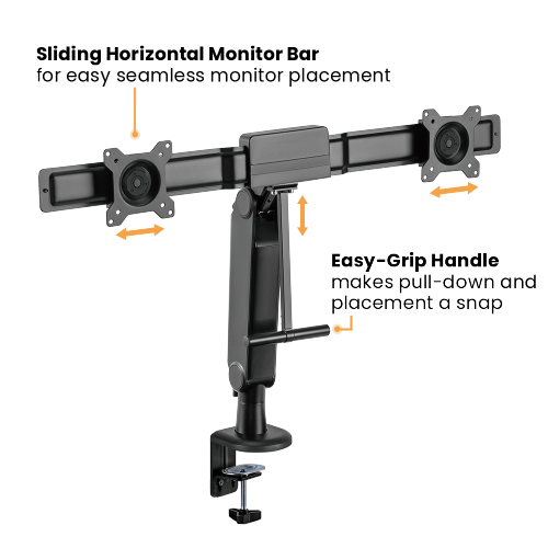 Clamp-on Easy-to-Adjust Spring-Assisted Dual Monitor Arm LDT78-C02  from china(chinese)