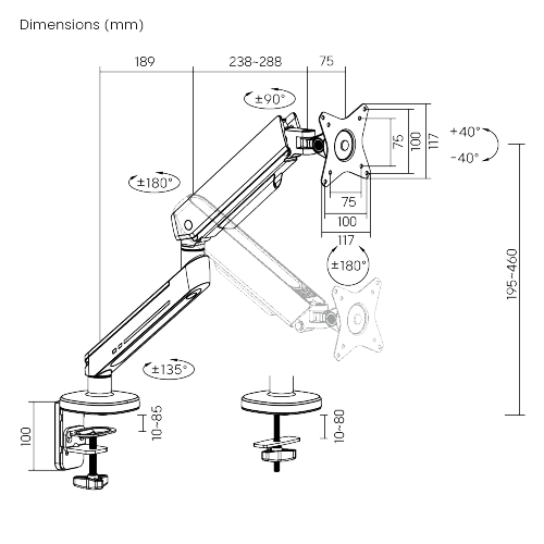 BRAZO PARA MONITOR GAMING IDENTITY PREMIUM  LDT54-C012 Para la Mayoría de los Monitores de 17"-32" from china(chinese)